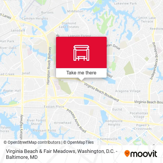 Virginia Beach & Fair Meadows map
