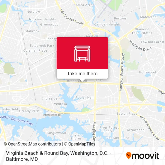 Virginia Beach & Round Bay map