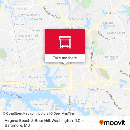 Virginia Beach & Briar Hill map