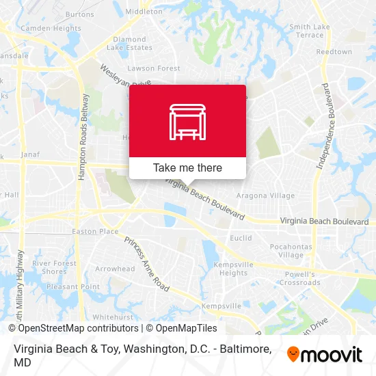 Virginia Beach & Toy map