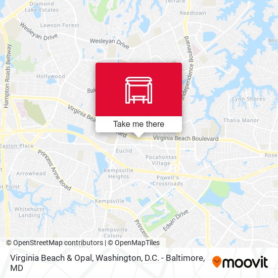 Virginia Beach & Opal map