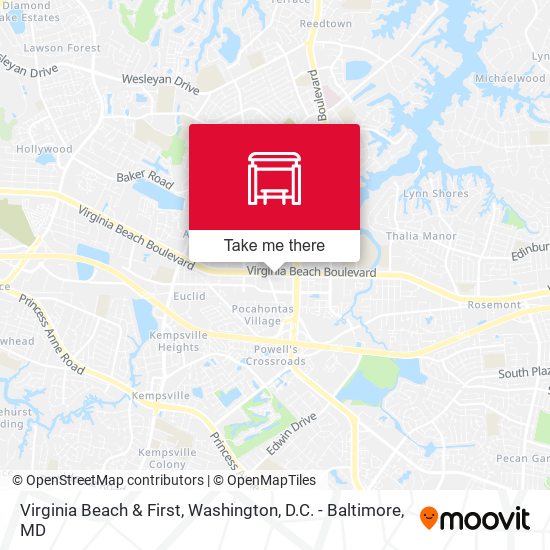 Mapa de Virginia Beach & First