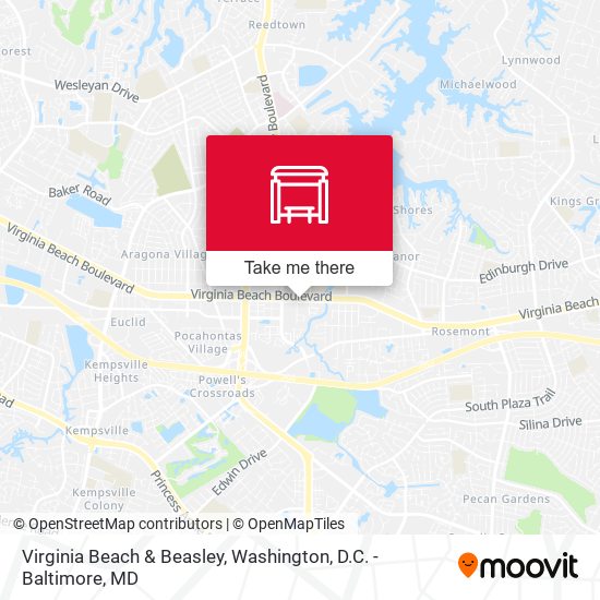 Virginia Beach & Beasley map