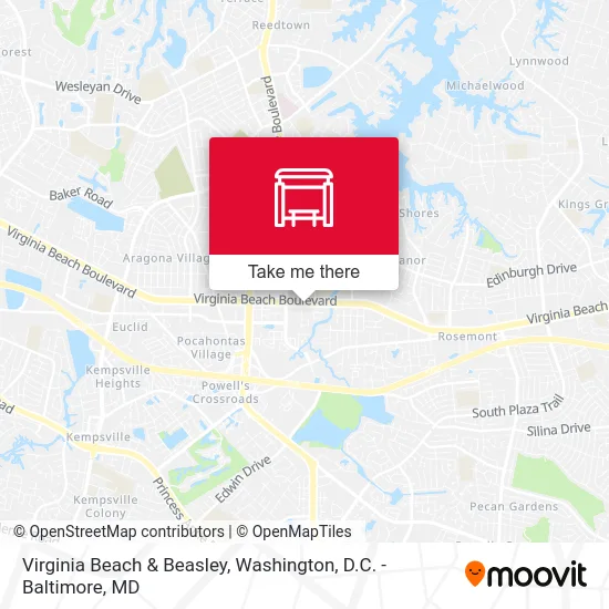 Virginia Beach & Beasley map