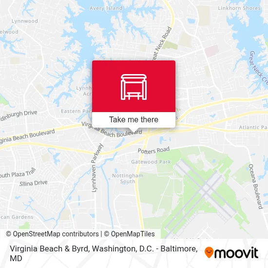 Virginia Beach & Byrd map
