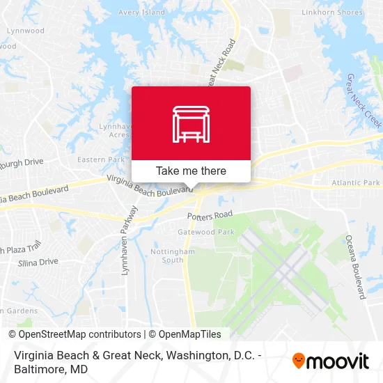 Virginia Beach & Great Neck map