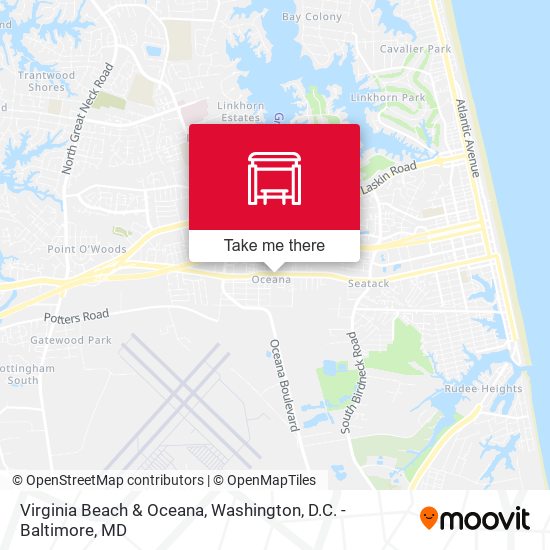 Virginia Beach & Oceana map