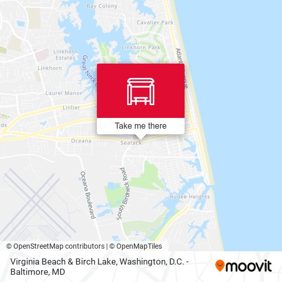 Mapa de Virginia Beach & Birch Lake