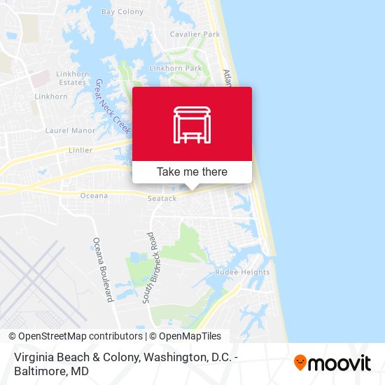 Virginia Beach & Colony map
