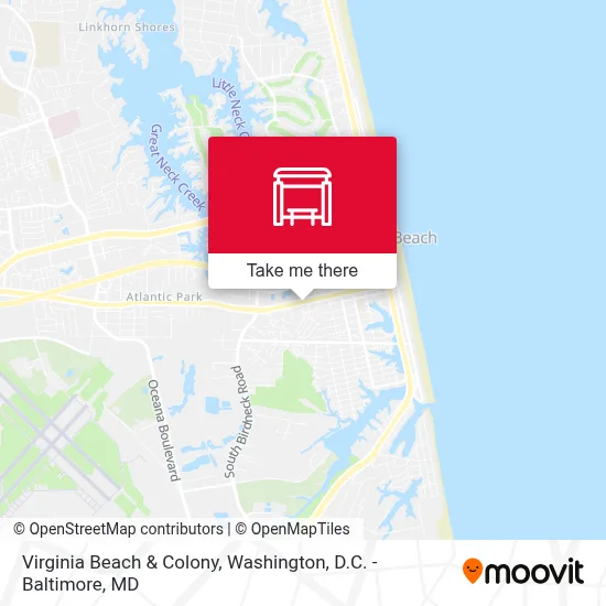 Virginia Beach & Colony map