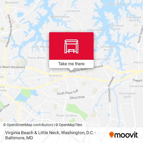 Virginia Beach & Little Neck map