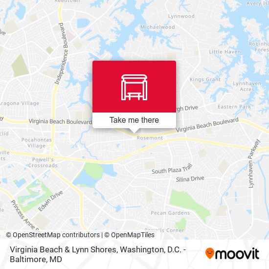 Mapa de Virginia Beach & Lynn Shores