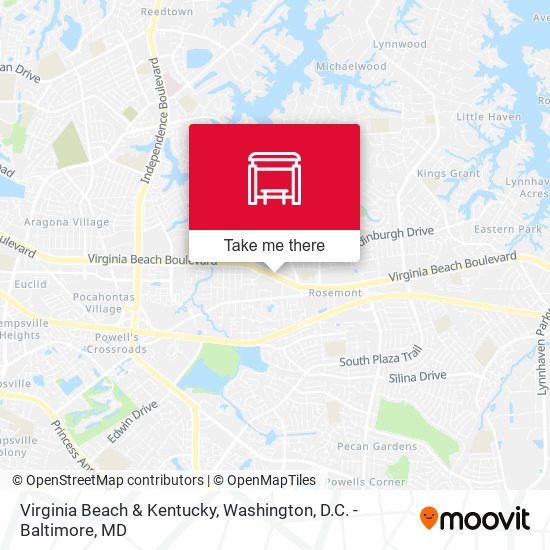 Mapa de Virginia Beach & Kentucky