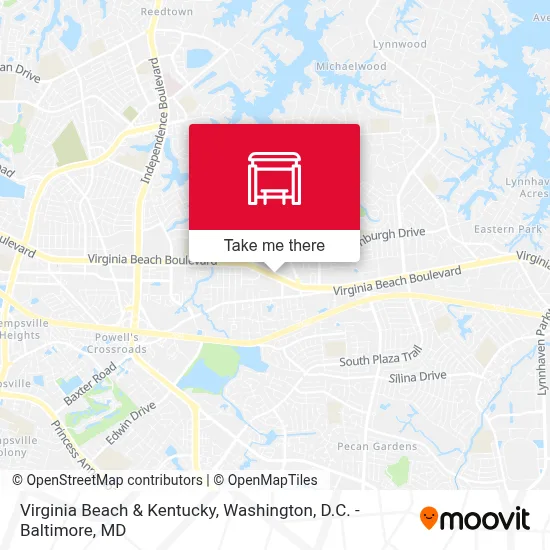 Virginia Beach & Kentucky map