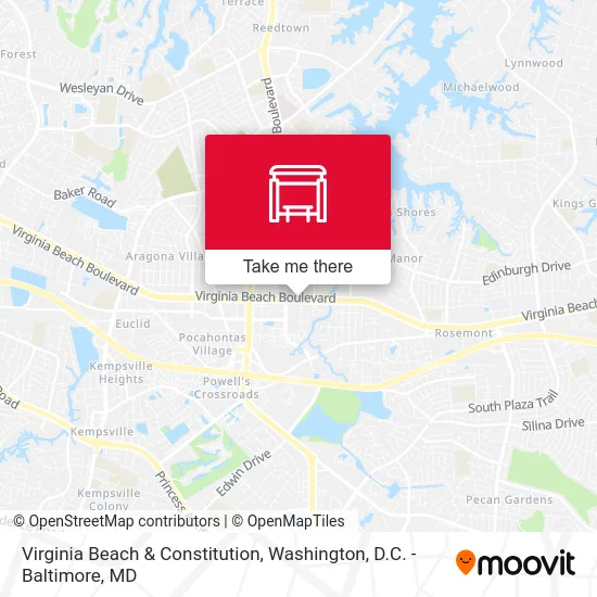 Virginia Beach & Constitution map