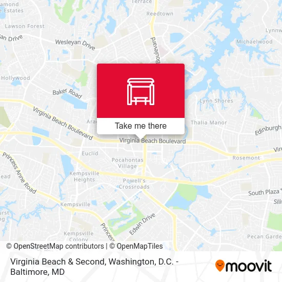 Virginia Beach & Second map