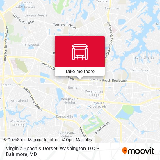 Mapa de Virginia Beach & Dorset
