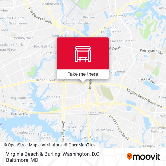 Mapa de Virginia Beach & Burling