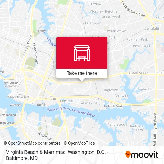 Virginia Beach & Merrimac map
