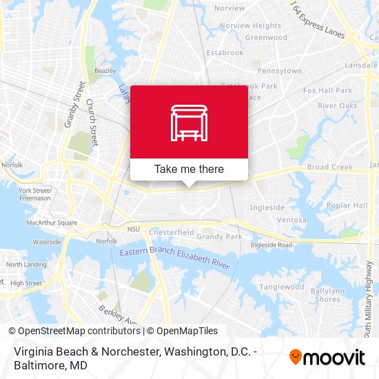 Mapa de Virginia Beach & Norchester