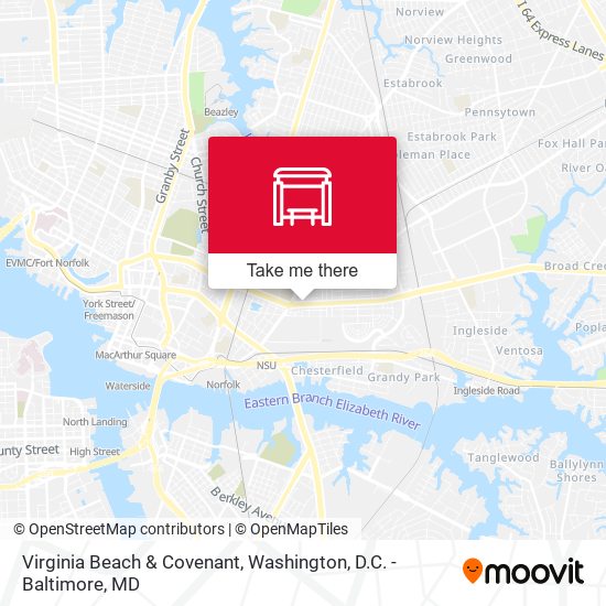 Mapa de Virginia Beach & Covenant