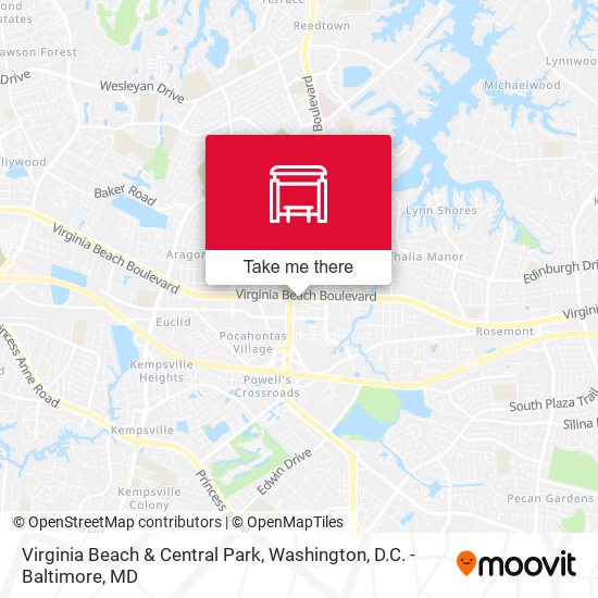 Virginia Beach & Central Park map