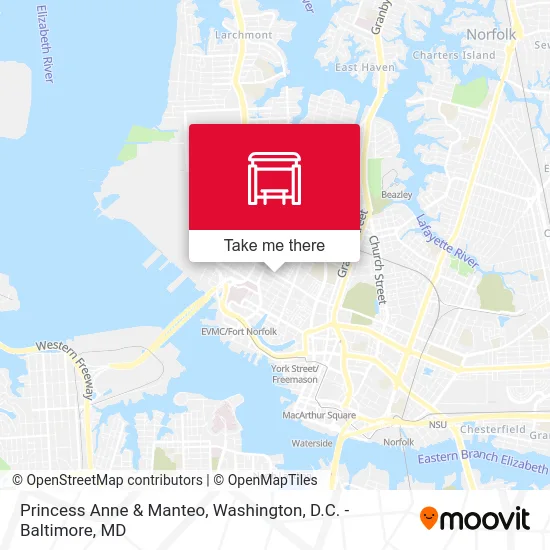 Princess Anne & Manteo map