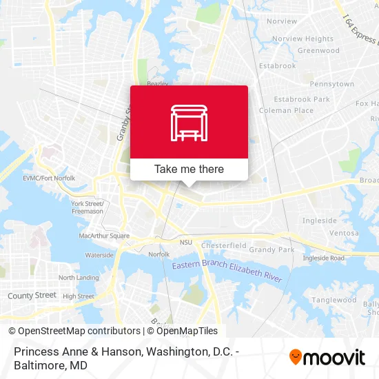 Princess Anne & Hanson map