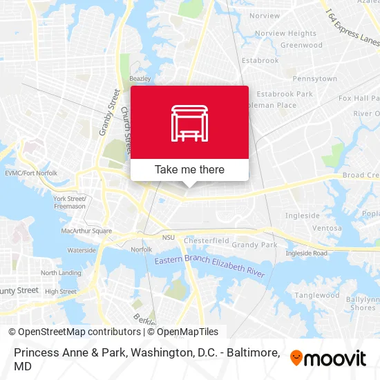 Princess Anne & Park map