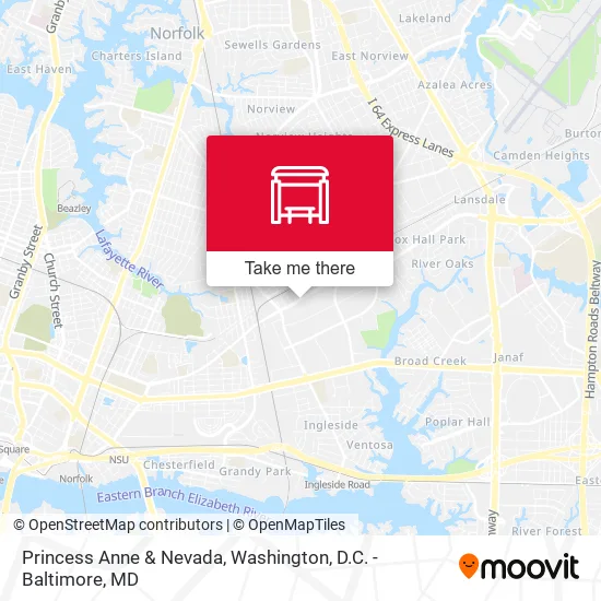 Princess Anne & Nevada map