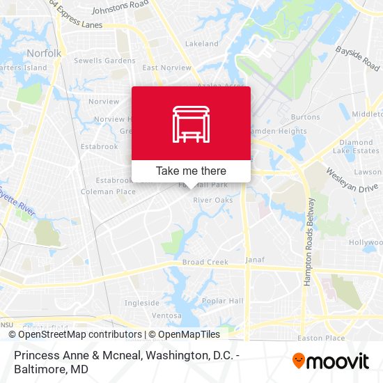 Mapa de Princess Anne & Mcneal
