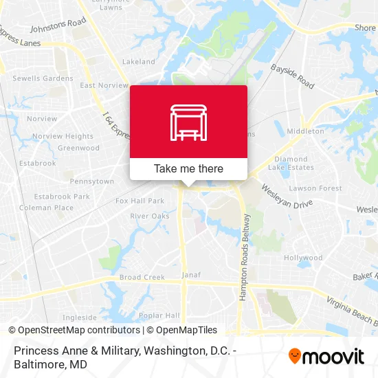 Princess Anne & Military map