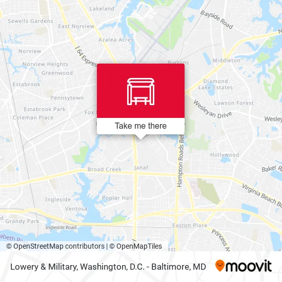 Lowery & Military map