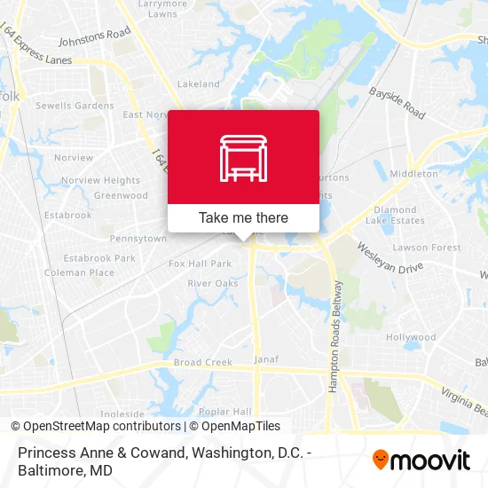 Princess Anne & Cowand map