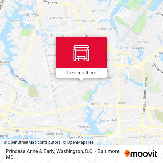 Princess Anne & Early map