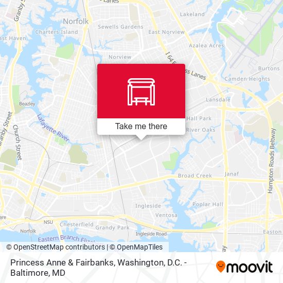 Mapa de Princess Anne & Fairbanks