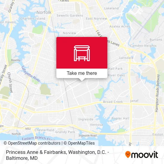 Princess Anne & Fairbanks map