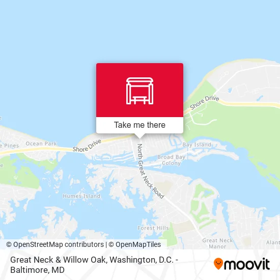 Great Neck & Willow Oak map