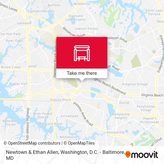 Newtown & Ethan Allen map