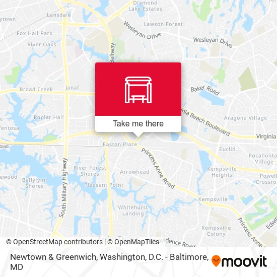 Newtown & Greenwich map