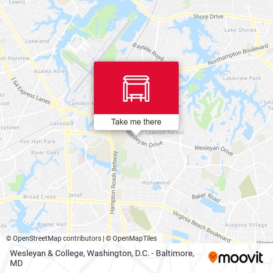 Wesleyan & College map