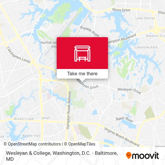 Wesleyan & College map