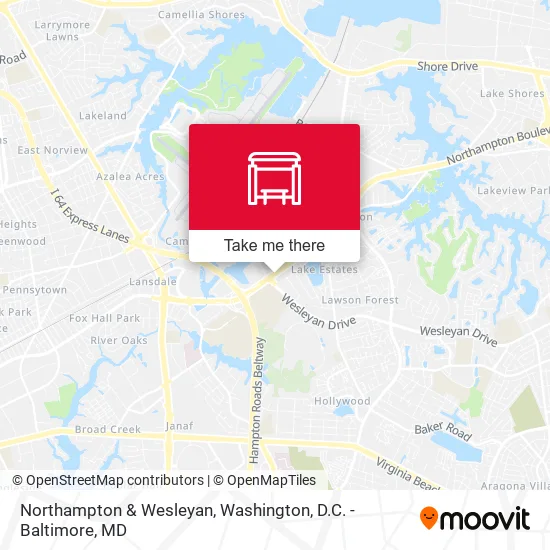Northampton & Wesleyan map