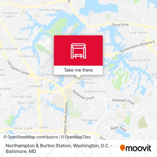 Northampton & Burton Station map
