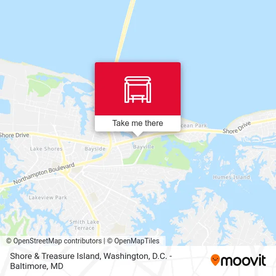 Shore & Treasure Island map