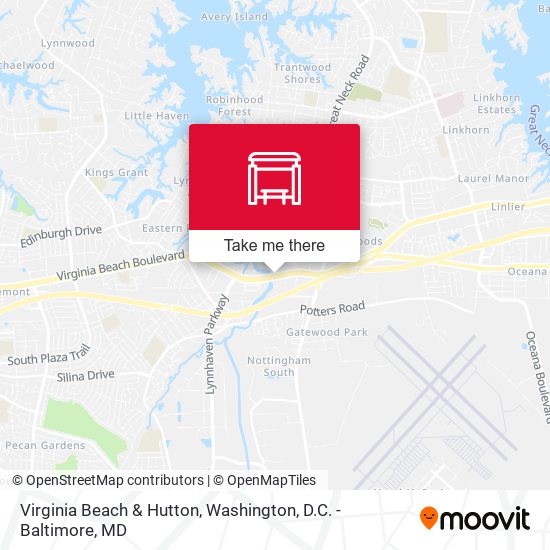 Virginia Beach & Hutton map