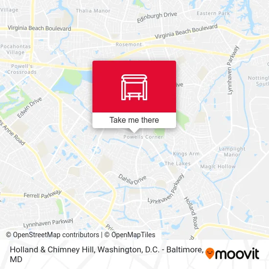 Holland & Chimney Hill map