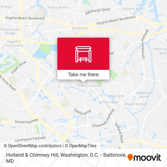 Holland & Chimney Hill map