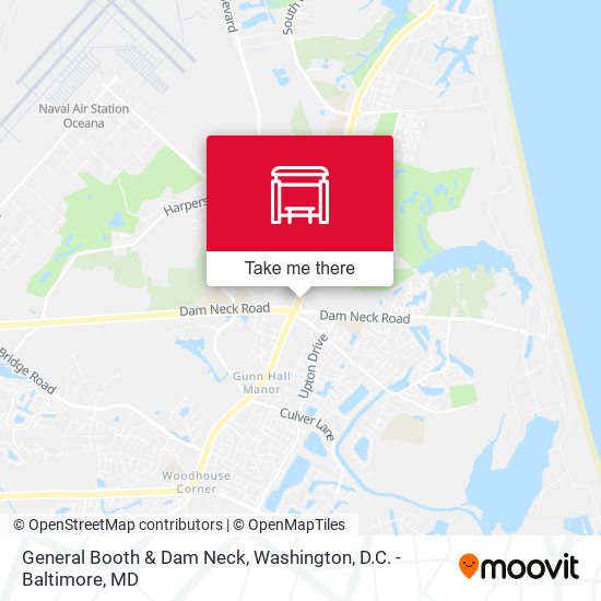 General Booth & Dam Neck map