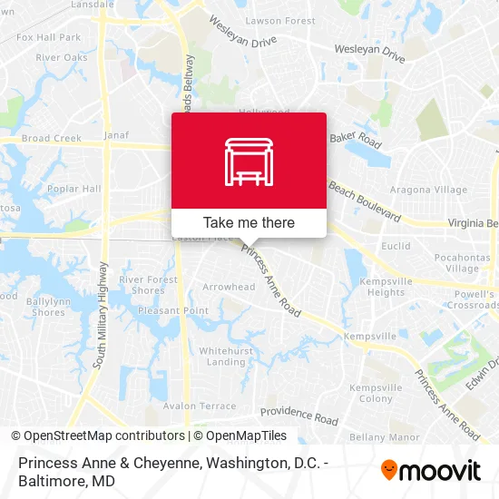 Princess Anne & Cheyenne map